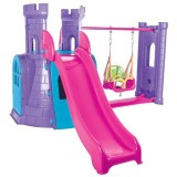 Centru de joaca Pilsan Castle Slide and Swing Set purple {WWWWWproduct_manufacturerWWWWW}ZZZZZ]