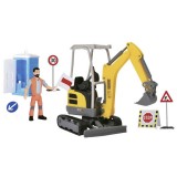Set Dickie Toys Road Work excavator Neuson, figurina, semne rutiere si accesorii {WWWWWproduct_manufacturerWWWWW}ZZZZZ]