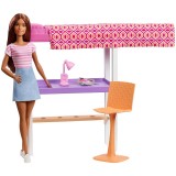 Set Barbie by Mattel Estate Birou cu pat supraetajat, papusa si accesorii {WWWWWproduct_manufacturerWWWWW}ZZZZZ]