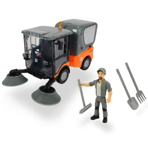 Masina Dickie Toys Playlife Street Sweeper cu figurina si accesorii {WWWWWproduct_manufacturerWWWWW}ZZZZZ]