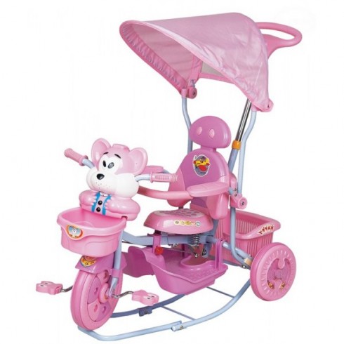 Tricicleta cu copertina Eurobaby 2830ac roz