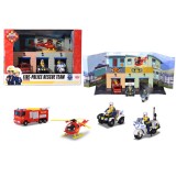 Pista de masini Dickie Toys Fireman Sam, Sam Fire Rescue Team cu 3 masinute, 1 elicopter si 2 figurine {WWWWWproduct_manufacturerWWWWW}ZZZZZ]