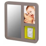 Rama foto Baby Art cu amprenta si oglinda taupe
