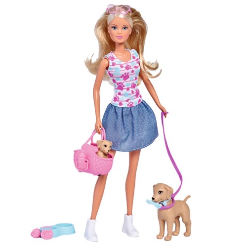 Papusa Simba Steffi Love Puppy Walk 29 cm cu 2 figurine si accesorii {WWWWWproduct_manufacturerWWWWW}ZZZZZ]