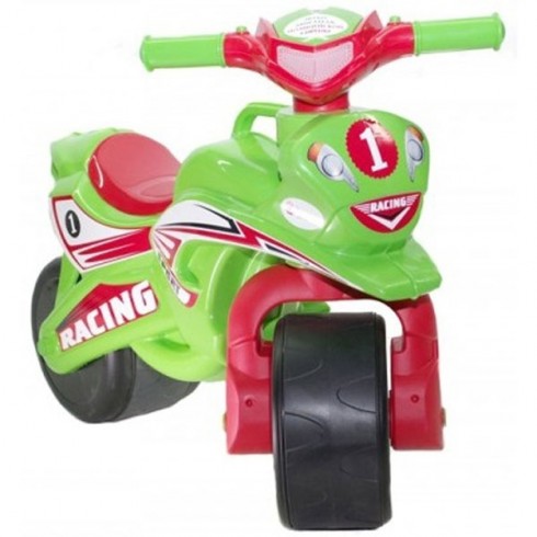 Motocicleta de impins MyKids Racing 01395 verde rosu  