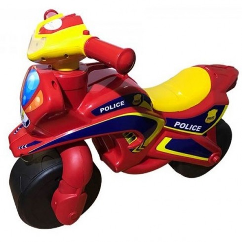 Motocicleta de impins MyKids Police Music 013956 rosu galben
