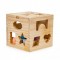 Cub Educational Ecotoys 2540 cu 12 blocuri din lemn si sortator