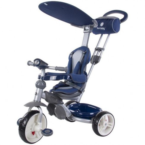 Tricicleta cu copertina albastru Sun Baby Little Tiger Z100