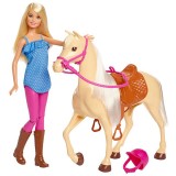 Set Barbie by Mattel Family Pets papusa cu cal {WWWWWproduct_manufacturerWWWWW}ZZZZZ]