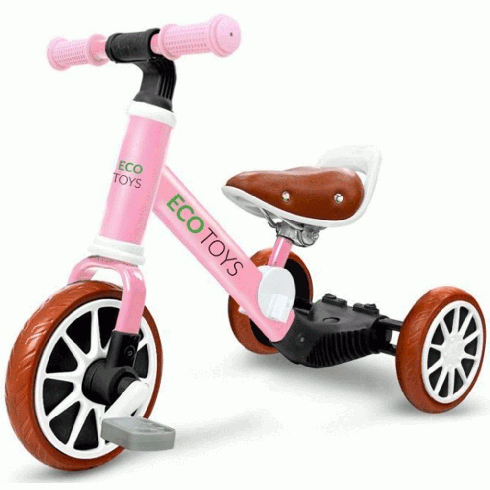 Bicicleta Ecotoys LC-V1322 3 in 1 roz