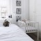 Patut co-sleeping Woodies Safe Dreams Classic White cu Saltea 90x40 cm 