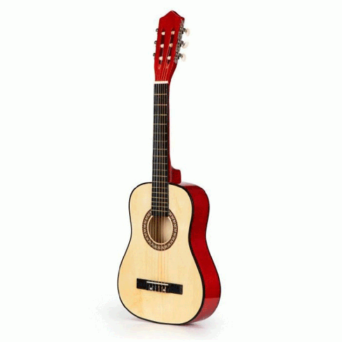 Chitara din lemn Ecotoys HX18026-34 86x31 cm rosu